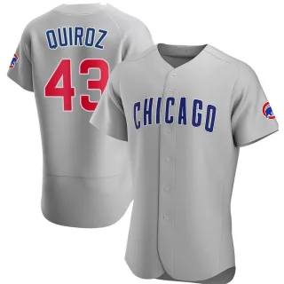 Authentic Men's Esteban Quiroz Chicago Cubs Road Jersey - Gray