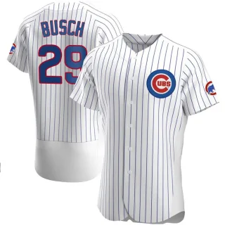 Authentic Men's Michael Busch Chicago Cubs Home Jersey - White