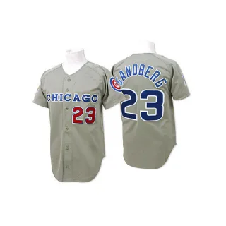 Authentic Men's Ryne Sandberg Chicago Cubs Throwback Jersey - Grey