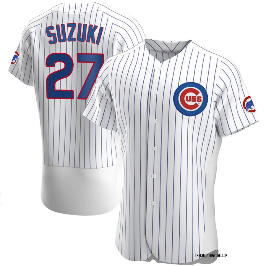 Authentic Men's Seiya Suzuki Chicago Cubs Home Jersey White Chicago