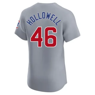 Elite Men's Gavin Hollowell Chicago Cubs Road Jersey - Gray