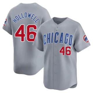 Limited Men's Gavin Hollowell Chicago Cubs Road Jersey - Gray