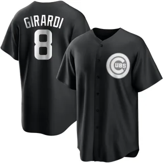 Replica Men's Joe Girardi Chicago Cubs Jersey - Black/White