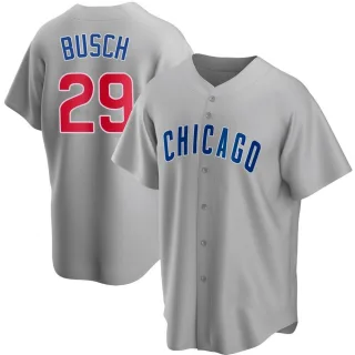 Replica Men's Michael Busch Chicago Cubs Road Jersey - Gray