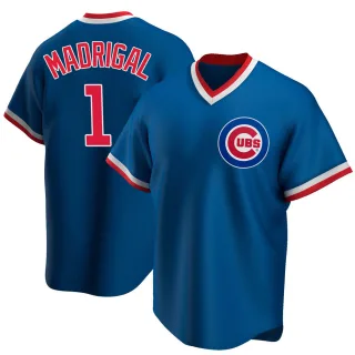 Replica Men's Nick Madrigal Chicago Cubs Road Cooperstown Collection Jersey - Royal