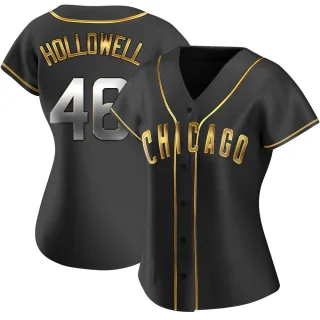 Replica Women's Gavin Hollowell Chicago Cubs Alternate Jersey - Black Golden