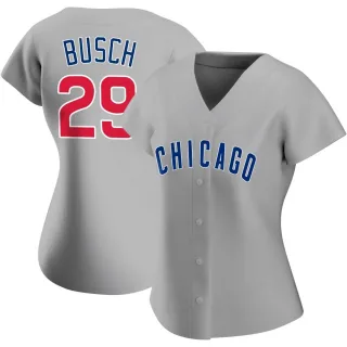 Replica Women's Michael Busch Chicago Cubs Road Jersey - Gray