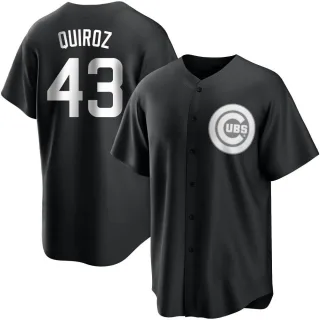 Replica Youth Esteban Quiroz Chicago Cubs Jersey - Black/White