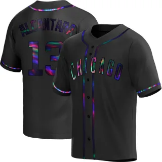 Replica Youth Kevin Alcantara Chicago Cubs Alternate Jersey - Black Holographic