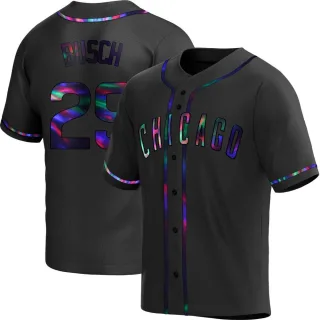 Replica Youth Michael Busch Chicago Cubs Alternate Jersey - Black Holographic