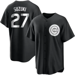 Replica Youth Seiya Suzuki Chicago Cubs Jersey - Black/White